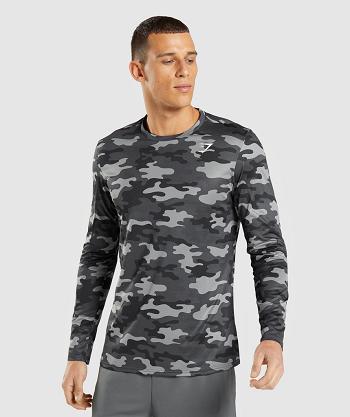 Long Sleeve Gymshark Arrival Hombre Gris | CO 3538HAP